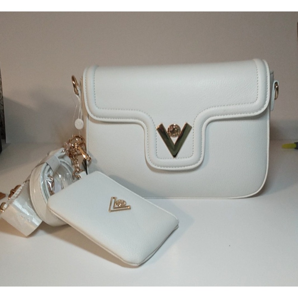 Valentino Orlandi Off White Crossbody Purse with Wallet NWT MSRP $330 Read desc.